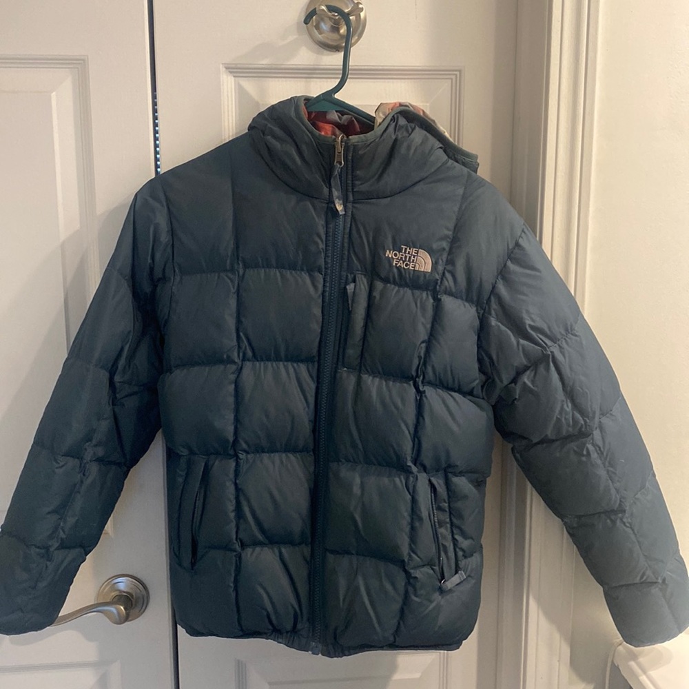 Boys large reversible north face coat